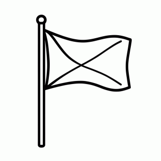 Bandeira da Escócia para colorir
