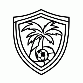 Escudo da Seleção do Haiti para colorir