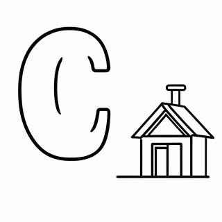 C De Casa para colorir