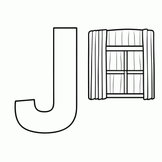 J De Janela para colorir