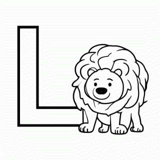 L De Leao para colorir