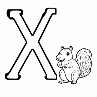 X de Xara para colorir