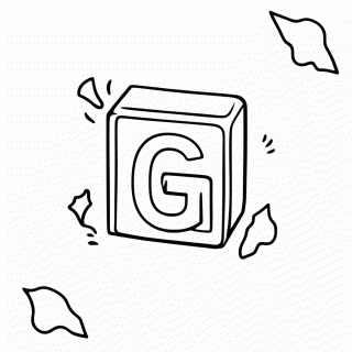 Letra G para colorir