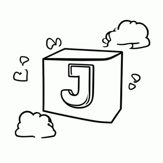 Letra J para colorir