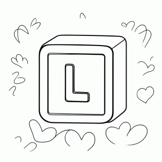 Letra L para colorir
