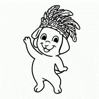 Cachorro no Samba para colorir