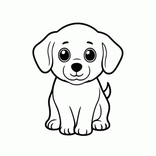 Filhote De Cachorro — Filhotes de Animais (Bebês) para Colorir