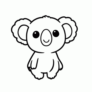 Filhote De Coala para colorir