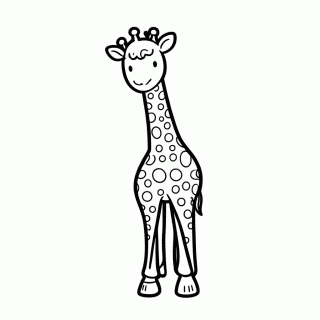 Filhote De Girafa para colorir