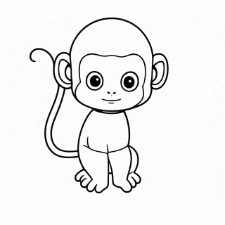 Filhote De Macaco para colorir