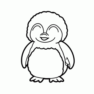 Filhote De Pinguim para colorir