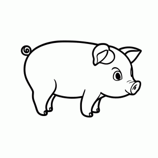 Filhote De Porco Leitao para colorir