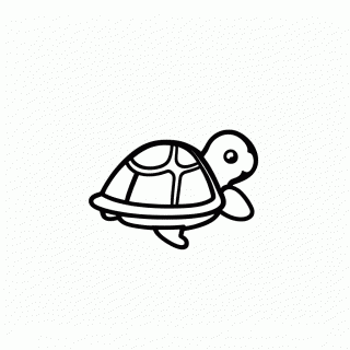 Filhote De Tartaruga para colorir