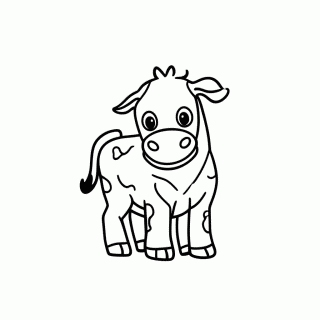 Filhote De Vaca Bezerro para colorir