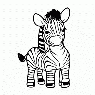 Filhote De Zebra para colorir