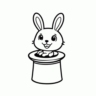 Coelho da Cartola para colorir