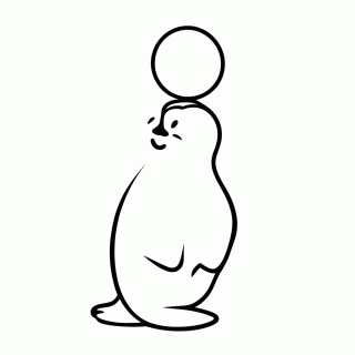 Foca Malabarista para colorir