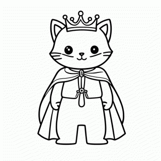 Gato Príncipe para colorir