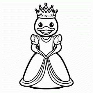Pata Rainha para colorir