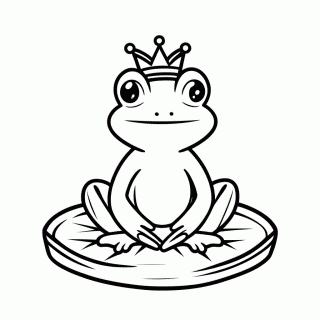 Sapo Príncipe para colorir