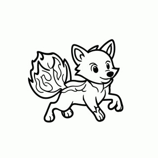 Raposa de Fogo para colorir