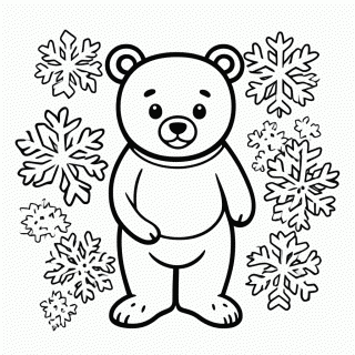 Urso de Gelo para colorir