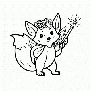 Raposa Fada para colorir