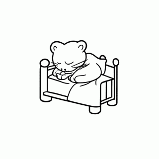 Hamster de Pijama para colorir