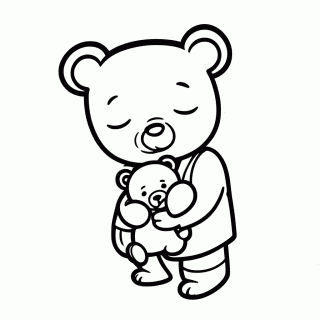 Urso de Pijama para colorir