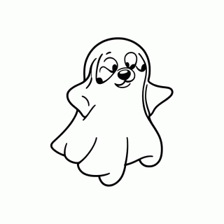 Cachorro Fantasma para colorir
