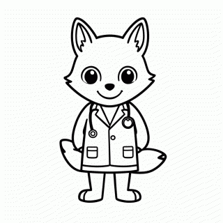 Raposa Médica para colorir