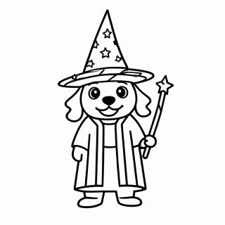 Cachorro Mago para colorir