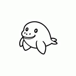 Peixe Boi para colorir
