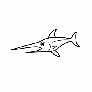 Peixe Espada para colorir