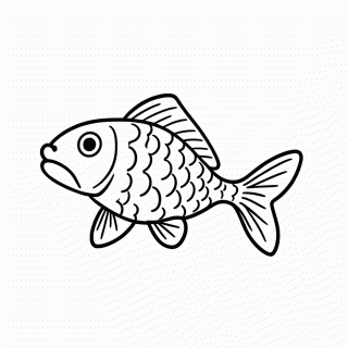 Peixe Koi para colorir