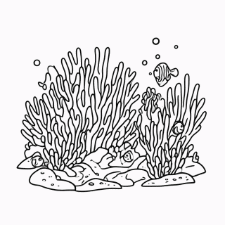 Recife De Coral para colorir