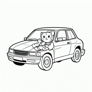 Gato Mecânico para colorir