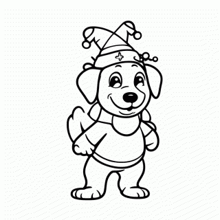 Cachorro Bobo da Corte para colorir