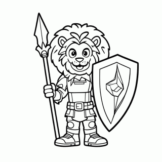Leão Guarda do Castelo para colorir