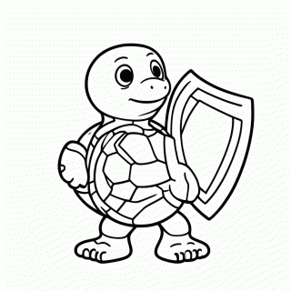 Tartaruga Escudeiro para colorir