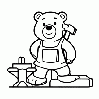 Urso Ferreiro para colorir