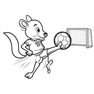 Canguru Artilheiro para colorir