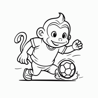 Macaco Driblador para colorir