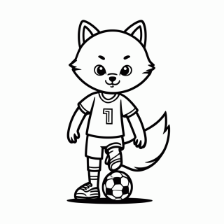 Raposa Camisa 10 para colorir