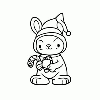 Coelho Duende para colorir