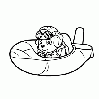 Cachorro Piloto para colorir