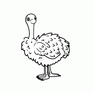 Emu para colorir