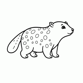 Paca para colorir