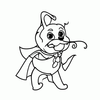 Cachorro Vilão para colorir