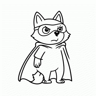 Lobo Vilão para colorir